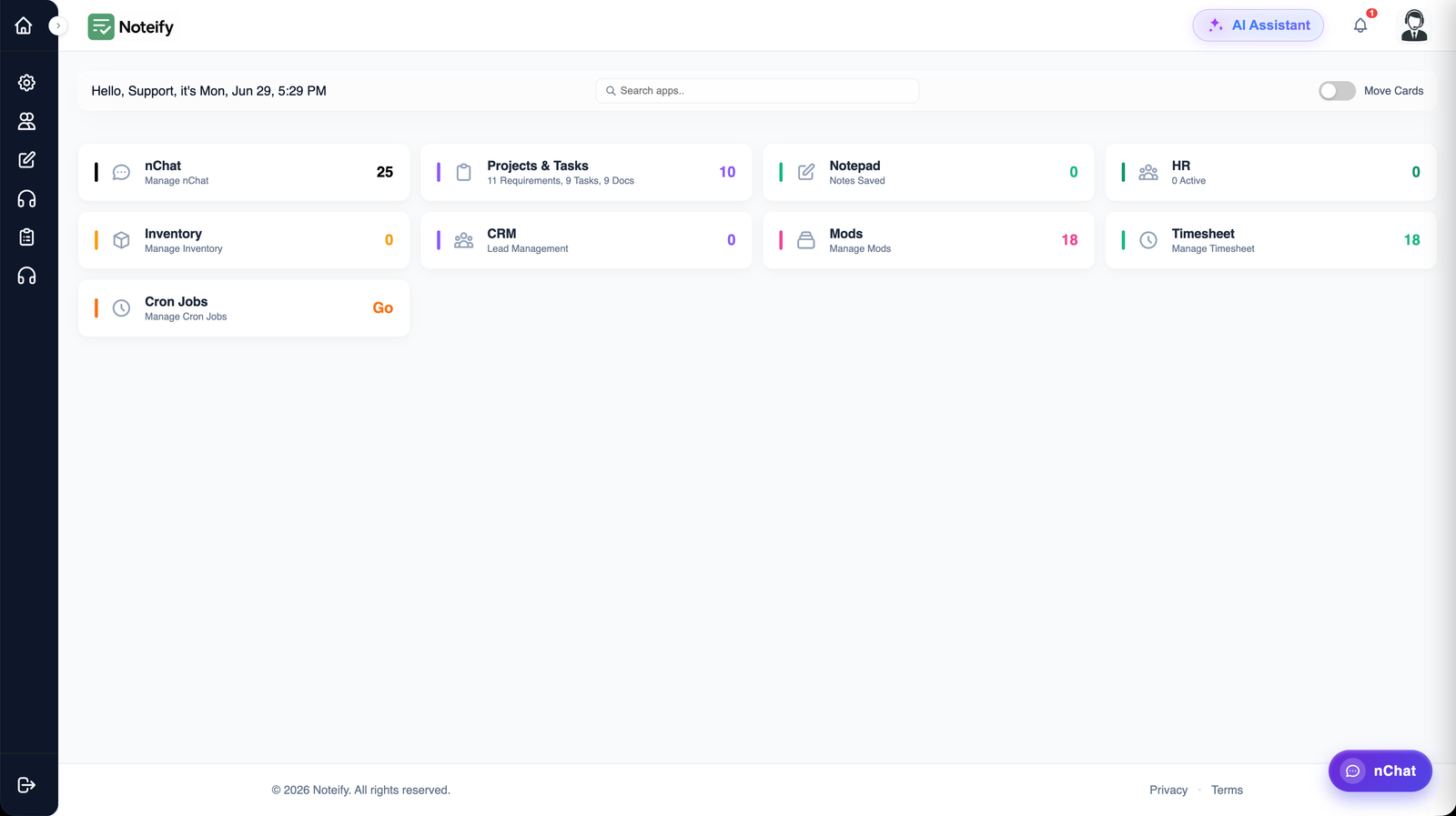 Noteify Dashboard Preview